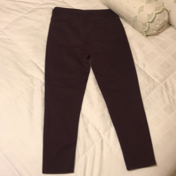 Dark Purple Ankle Skinny-Length Pants - Picture 2 of 2